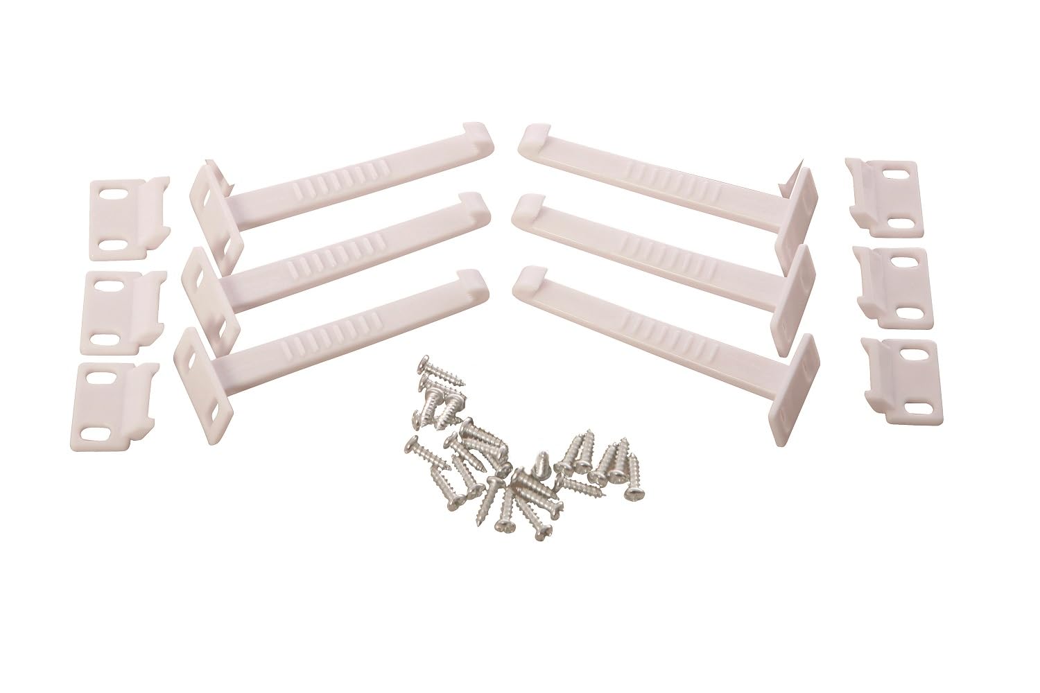 Dreambaby Safety Catches for Cupboards & Drawers - Childproof Locks & Latches for Kitchen Cabinets - 6 Pack