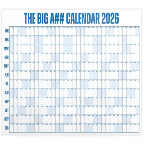 2026 Stor raderbar väggkalender – perfekt för familjeplanering, målspårning och organisering av hemmakontor