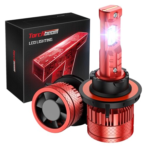 Torchbeam H13/9008 LED Bulbs, 1000% Super Bright H13 Powersports Bulbs, 6500K Cool White, IP68, 60000Hrs Lifespan, CanBus Ready, Plug-N-Play, Pack of 2 by Torchbeam - Used condition - US$57.72