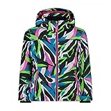 Feel Warm Flat gr.140 CMP, Kid G Jacket Snaps Hood, Girl, Purple Fluo-Turchese, 152