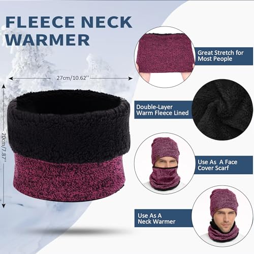 Image of FZ FANTASTIC ZONE Winter Beanie Hats Scarf Touchscreen Gloves for Men Women