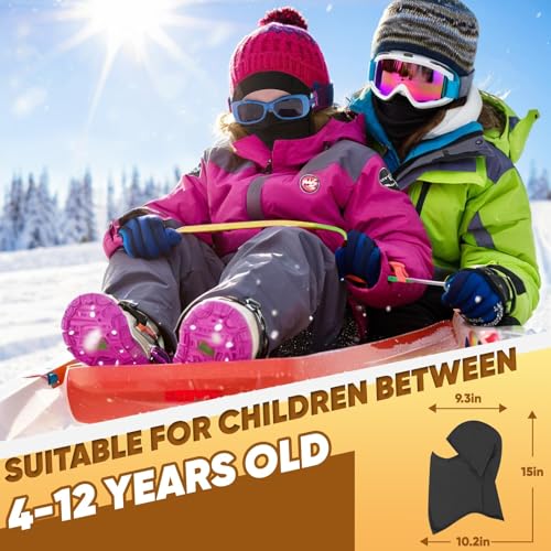 image for Ameceres Kids Balaclava Ski Mask Cold Weather Windproof Tactical Face 