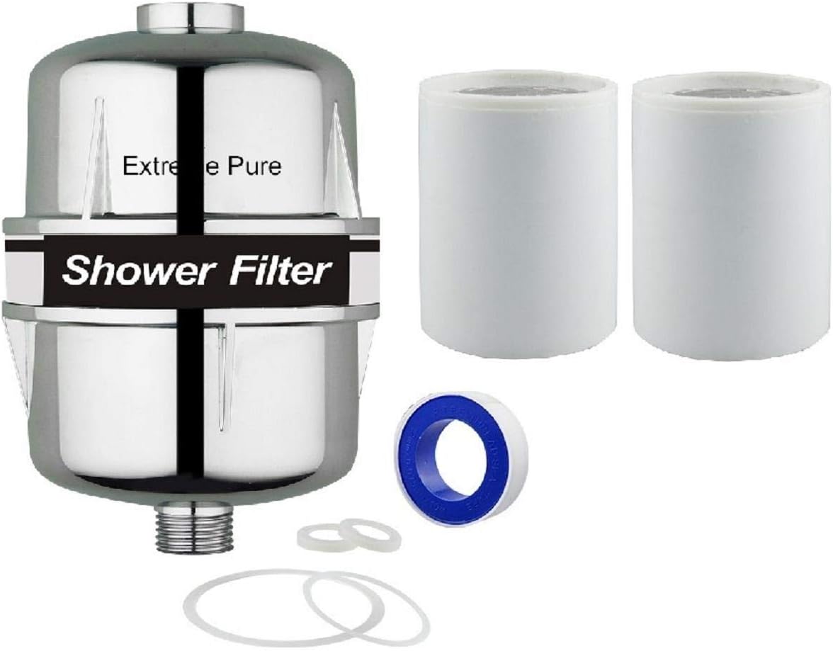 Extreme Pure Shower Filter Extra Large Size With Two Replacement Filter Cartridge