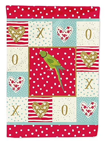 Drapeau Ring-Necked Parakeet Love Caroline's Treasures pour habiller une façade terne