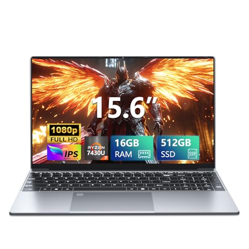15.6 inch Gaming Laptop,with 16GB RAM, 512GB SSD,R5 7430U Process...