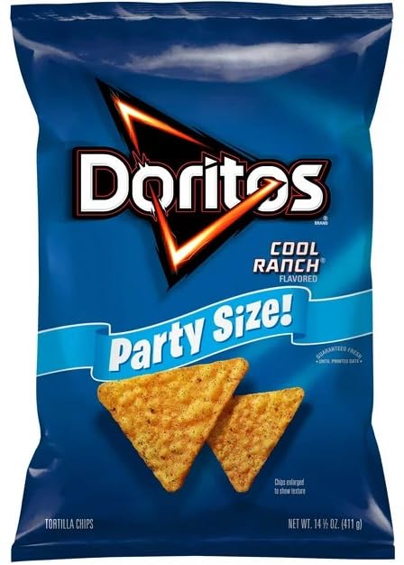 Doritos Cool Ranch Party Size Tortilla Chips 14.5 oz. (Pack of 4)