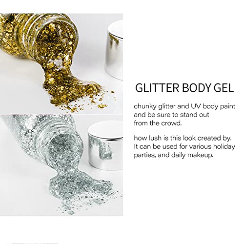 CkFyahp - Gel corpo glitterato, con lustrini