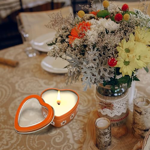 Image of Supervitae 30 Pcs Cielito Lindo Party Favor Clear Heart Shaped Tins with Lids De Barro Empty Candy Tins Gifts for Wedding Making DIY Craft(Classic)