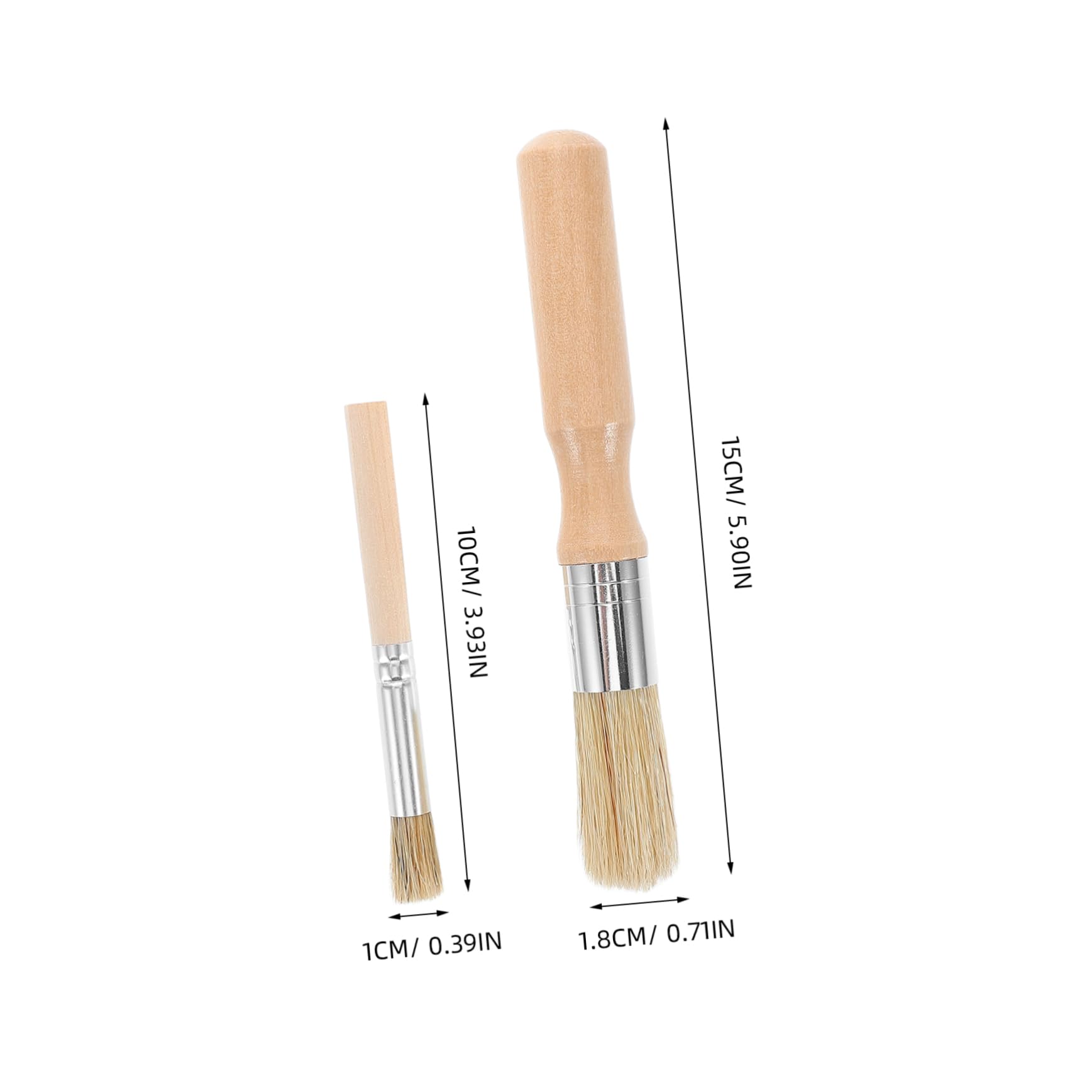 Uonlytech 2pcs Wooden Handle Kitchen Brush for Cooking and Baking Soft Bristle Brush for Oil and Sauce Pastry Chef Tools for Marinades and Sauces