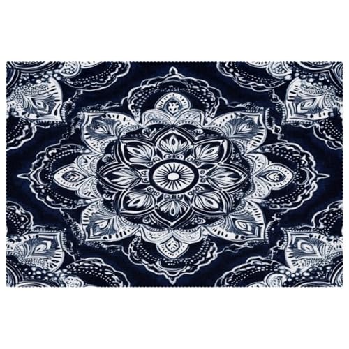Sets de table mandala résistant à la chaleur et lavable