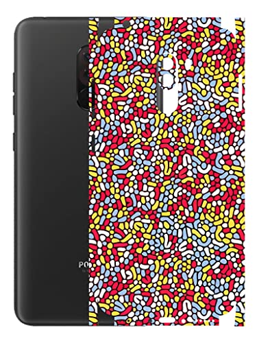 Image of AtOdds - Poco F1 Mobile Back Skin Rear Screen Guard Protector Film Wrap (Coverage - Back+Camera+Sides) (Beans)