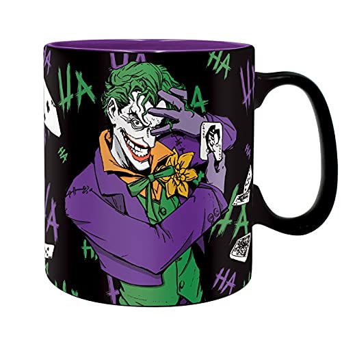 Abysse Corp Joker - Taza de café con logotipo de The Jokes on you – Negro – Mug – 460 ml –...