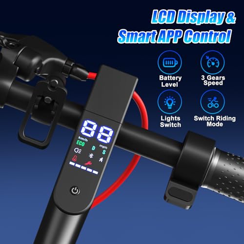 OBX Electric Scooter Adults, 500W Motor, 8.5″ Solid Tires,