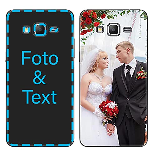 Sunrive Coque personnalisée Compatible avec Samsung Galaxy Grand Prime, Personnalisable avec Votre Propre Image, PhotoTexte, DIY HD Étui[Bordure TPU+Dos...