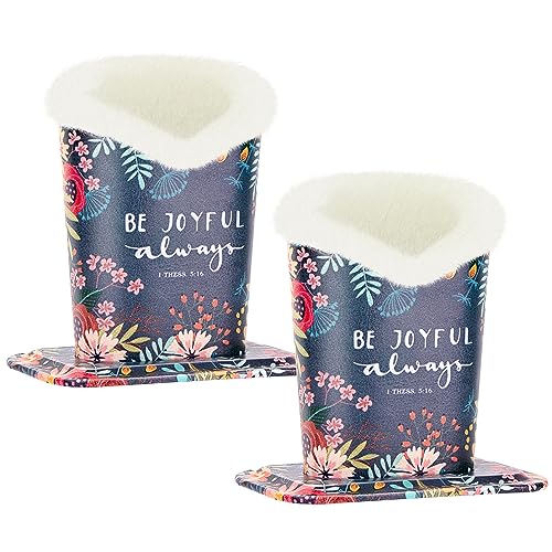 Image of Pack of 2 Plush Lined Eyeglasses Holder Stand Protective Glasses Case For Desks Or Nightstands