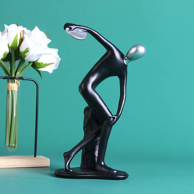 Figure ornement de bureau en résine : statue décorative pour meuble et étagère de salon