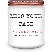 Homsolver Gifts for Women, Men, Friends, Sister, Bestie, Christmas Birthday Candles for Her Him, Unique Friendship Gift for Friend, Miss Your Face Scented Candle