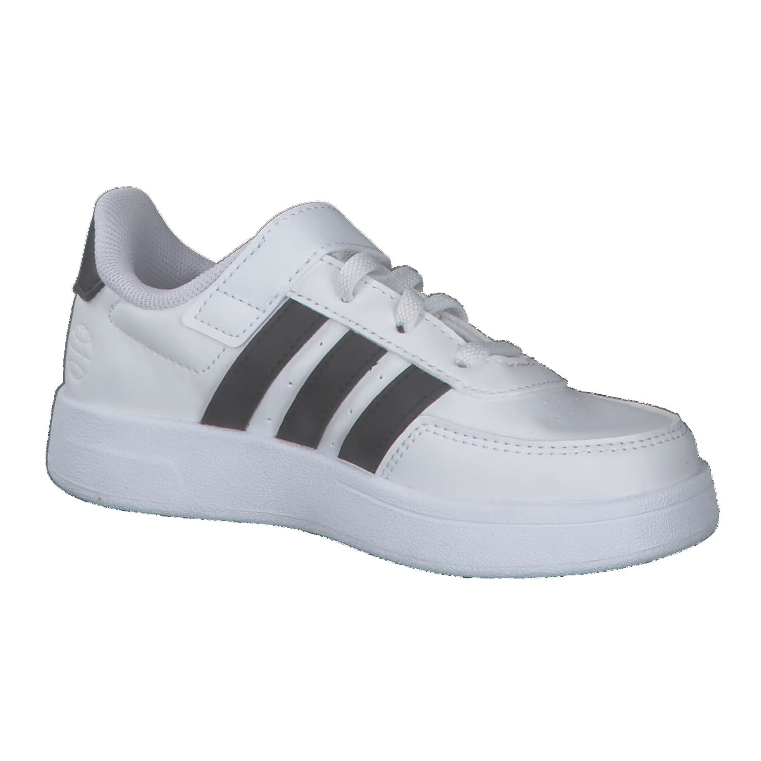 adidas Unisex niños Breaknet Lifestyle Court Elastic Lace and Top Strap Shoes, Cloud white/core black/core black, 33 EU