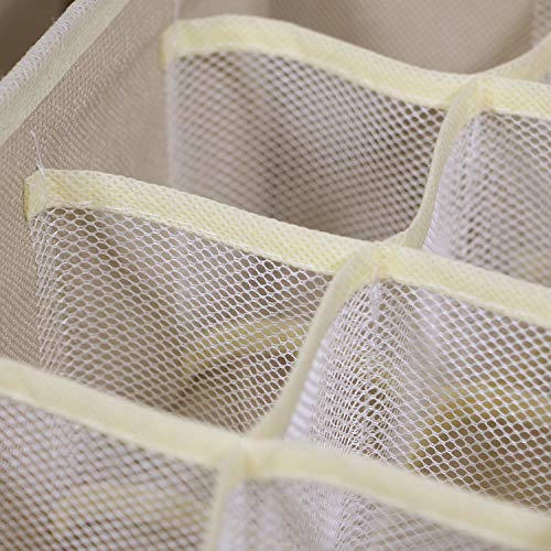 12 Pack Foldable Drawer Organizer Dividers Cloth Storage Box Closet Dresser Organizer Cube Fabric Containers Basket Bins For Underwear Bras Socks Panties Lingeries Nursery Baby Clothes Beige Nn246 #TOP4