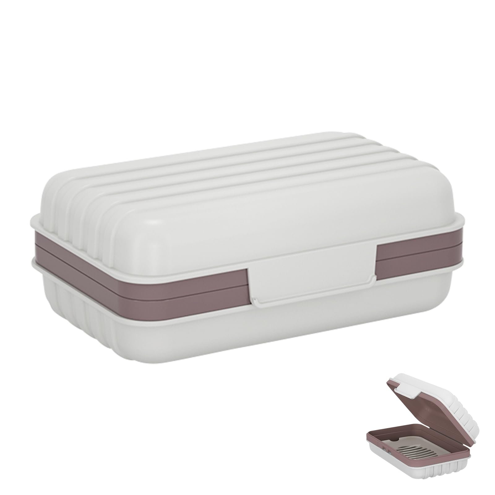 Bailinks 1 PCS Soap Dish, Portable Soap Box with Lid, Travel Soap Case for Bathroom Shower, Kitchen, Hiking