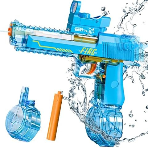 Electric Water Gun, Powerful Automatic Water Guns for Adults & Kids, Squirt Guns Range to 36FT, 500CC Capacity Auto Water Gun Pistol Summer Toys for Swimming Pool Lawn Beach Yard Cover