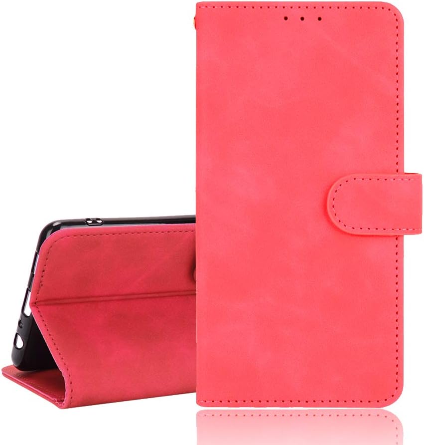 Wallet Case for Realme 11 Case, Realme 11 has Kickstand function and Card Slots with Magnetic Buckle Phone, Leather Phone Case Compatible with Realme 11-RR Rose red