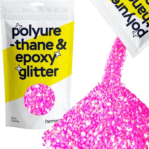 Hemway Resin Glitter Baby Pink Iridescent 100g Extra Chunky