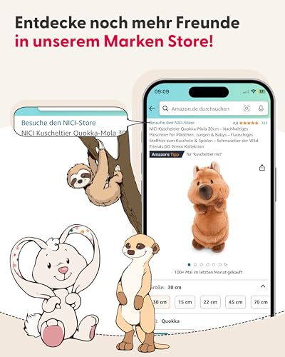 NICI GLUBSCHIS Kuscheltier Hase Spottitu 15cm bunt - Stofftier aus weichem Plüsch, niedliches Plüschtier zum Kuscheln und Spielen, für Kinder & Erwachsene, tolle Geschenkidee - 61453