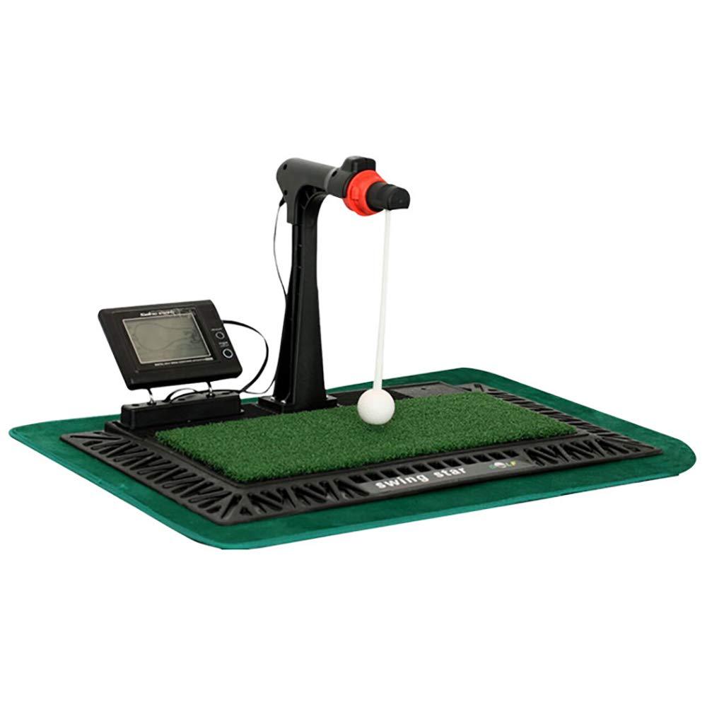 Toplionace Indoor Golf Schwungtrainer, Digitales Swing Golf Schwungtrainer Trainer mit Englischem Panel Digitalbildschirm und Zusatzstimme