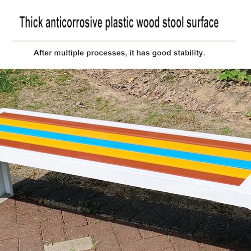 Banco de jardín impermeable en aluminio azul resistente para terraza 2