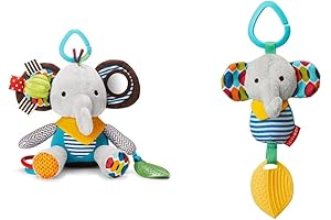 Skip Hop Bandana Buddies Baby Activity and Sensory Development Toy, Elephant