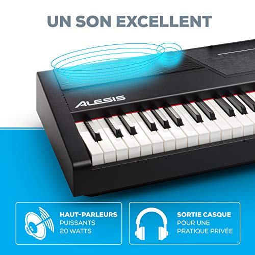 Alesis Recital Pro et SRP100 – Piano numérique 88 touches à mécanique de marteaux et lessons gratuites et casque audio pour claviers électroniques - Les Beatles, Paul McCartney, John Lennon, RIngo Starr, George Harrison Alesis Recital Pro et SRP100 - Piano numérique 88 touches à mécanique de marteaux et lessons gratuites et casque audio pour claviers électroniques – Image 4