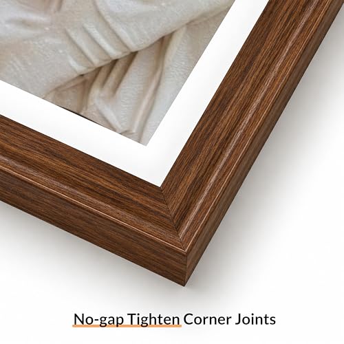Image of Art Street Set of 15 Premium 3D Wall Photo Frames Sumptuous Memories Theme Individual Fiber Wood Photo Frames (Color - Cave Dark Brown, Size - 8x10, 5x7, 4x6 Inchs)