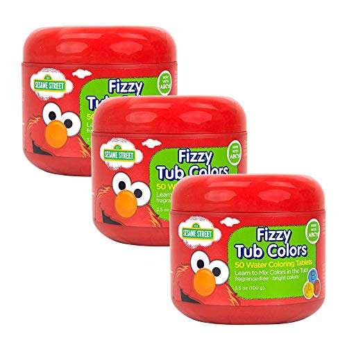 Sesame Street, Fizzy Tub Colors, 50 ct, Pack of 3