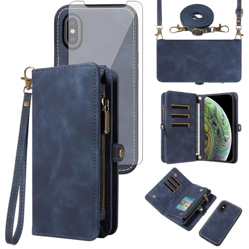 Coque iPhone Xs pour ne plus perdre vos cartes étui détachable anti-choc avec vitre