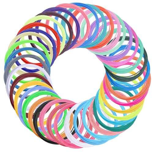 40 Colours 3D Pen Filament Refills 1.75mm PLA 3D Pencil Printing Threads Each 3 Metres Total 120 Metres Compatible with SCRIB3D PIKA3D MYNT3D and Most Other 3D Printing pens