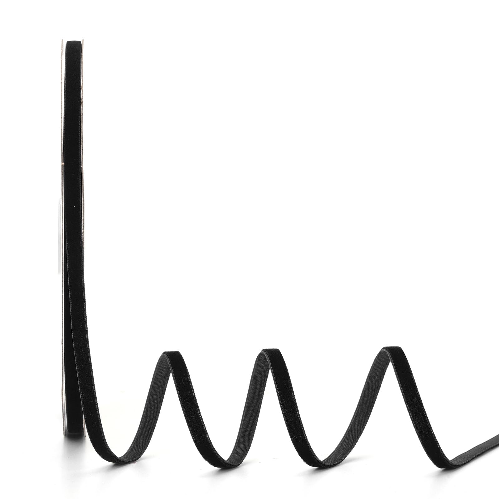 Ewaymado Black Velvet Ribbon 1/4 Inch x 20Yd,Great for Gift Wrapping,Hair Bows,Christmas,Wedding Party Decoration(1/4