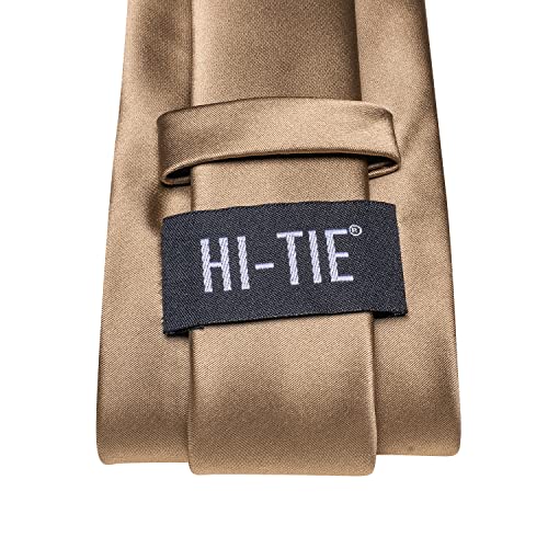 Image of Hi-Tie Men's Tie Sets Silk Paisley Striped Necktie Pocket Square Cuff-links Sets Wedding Business Holiday