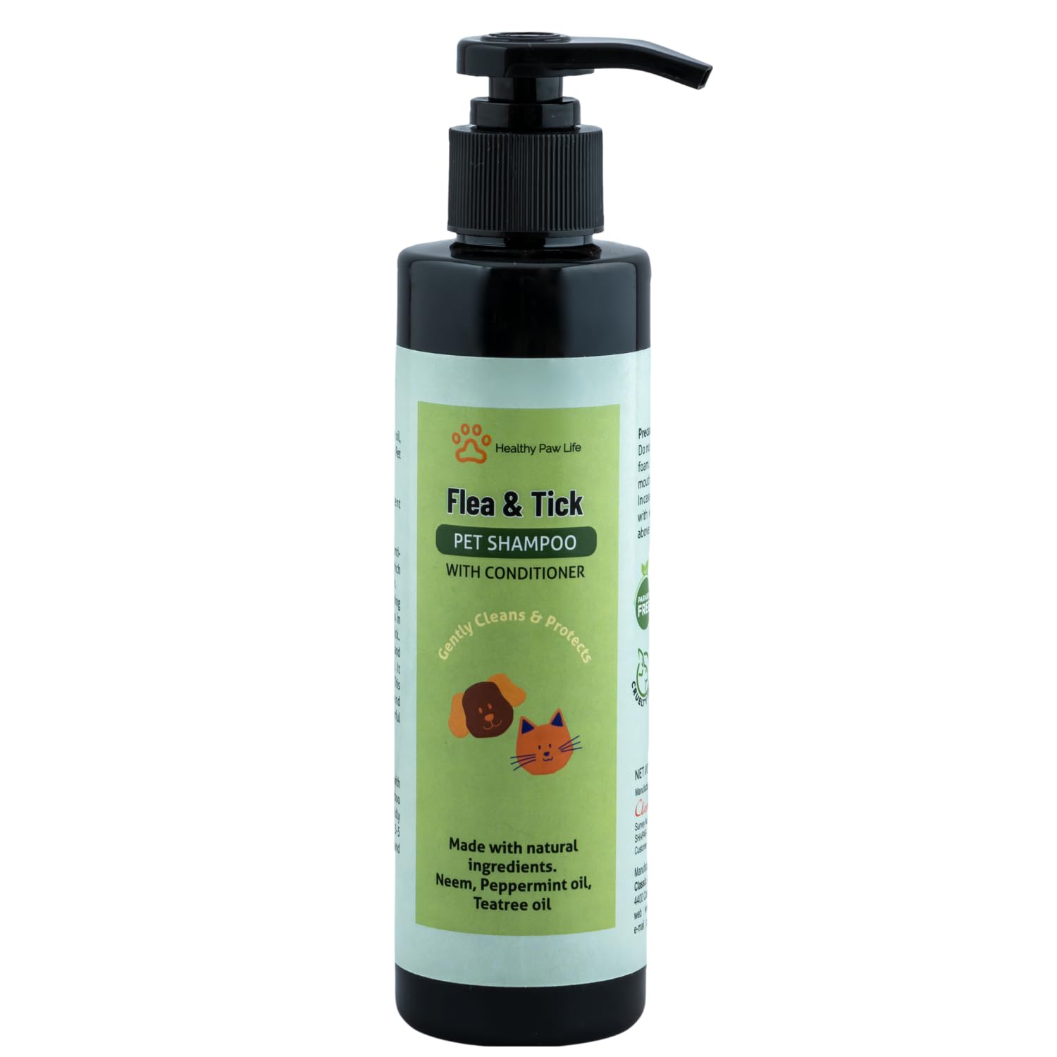 Healthy Paw Life Flea and Tick 2 - in - 1 Shampoo & Conditioner 200ml | Dog and Cat Shampoo with Tea Tree Oil,Peppermint Oil,Neem | Paraben Free | PH Balanced | Vegan | Cruelty Free (200 ml) (B0CDBPBXKR) Amazon Price History, Amazon Price Tracker