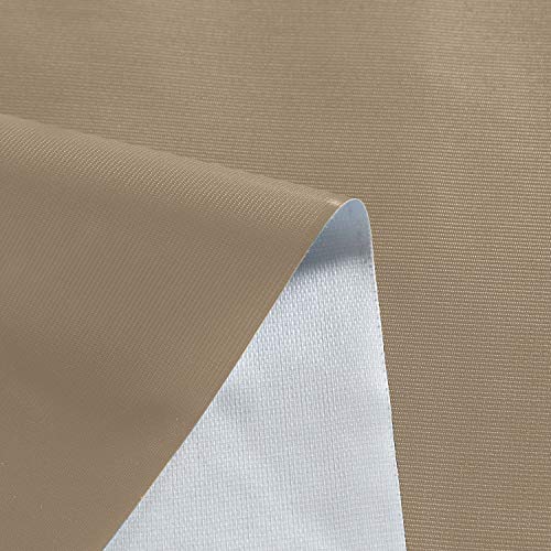 Image of sancua 100% Waterproof Rectangle PVC Tablecloth - 52 x 70 Inch - Oil Proof Spill Proof Vinyl Table Cloth, Wipe Clean Table Cover for Dining Tables, Buffet Parties and Camping, Khaki