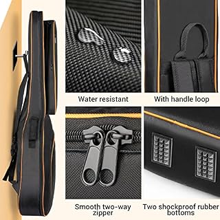 CAHAYA Housse de Guitare Acoustique avec étui pour Porte-partitions 12 mm rembourrée et imperméable pour Guitares Jumbo… - Les Beatles, Paul McCartney, John Lennon, RIngo Starr, George Harrison CAHAYA Housse de Guitare Acoustique avec étui pour Porte-partitions 12 mm rembourrée et imperméable pour Guitares Jumbo… – Image 5