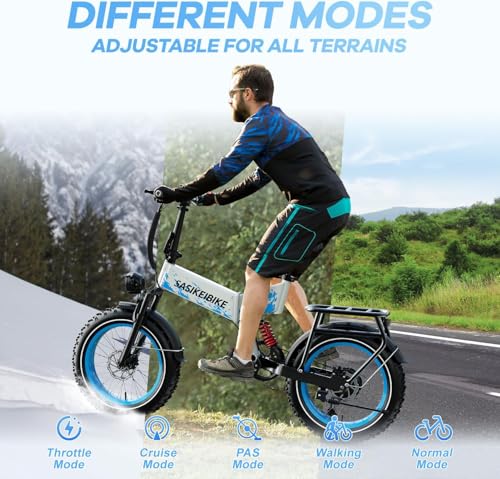 Image of vefreedom 1500W Folding Electric Bike for Adults, 52V 20AH Large Removable Battery E Bike,70 Miles Max Range, 20 inch x4.0 Fat Tire Ebike, Dual Suspension Commute Electric Mountain Bicycle