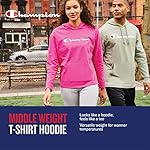 Champion-Mens-T-shirt-Hoodie-Cotton-Mid-weight-Hooded-Mens-T-shirt-Comfortable-Mens-Tee