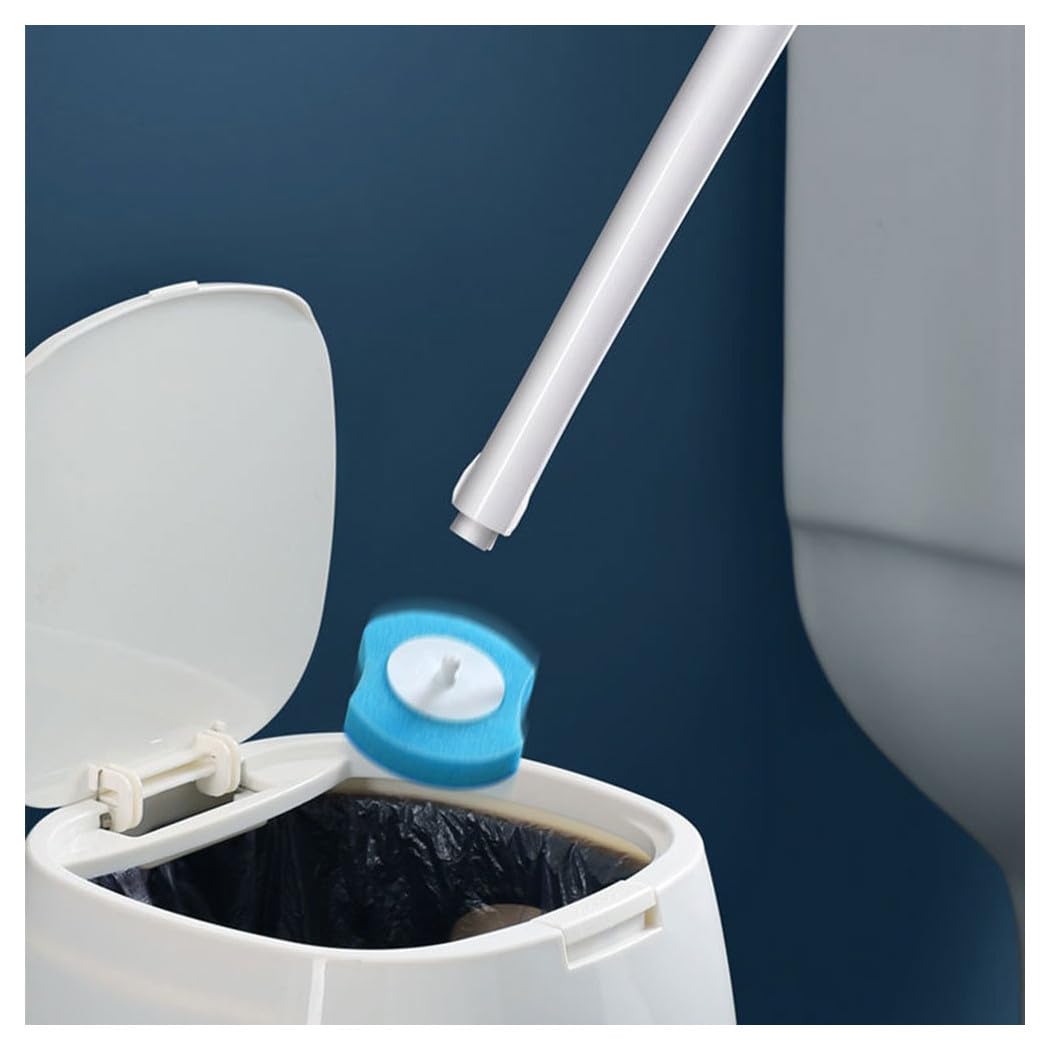 Kit Base Spazzolino WC Usa E Getta Con 12 Ricariche Lavabili - Igienico E Pratico
