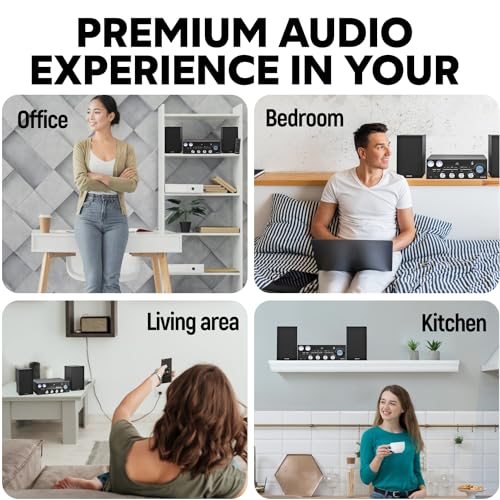 Magnavox MM451 3-Piece Tray Loading CD Shelf System with Digital PLL FM Stereo Radio, Bluetooth Wireless Technology, and Remote Control in Black | LCD Display | AUX Port Compatible | - Image 6