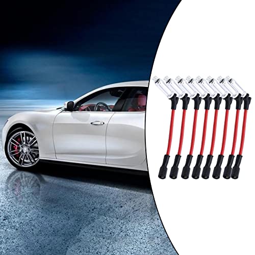 Kesoto 8 fios de vela de ignição de plástico para carro, peças de 10,2 mm, vermelho, cabos de igniçã