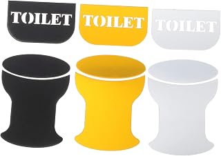 ULTECHNOVO 3pcs Toilet Signboard Appliques Embellishments The Office Sign Wall Paintings Washroom Sign Adhesive Toilet Sign Toilet Board Signage Acrylic Decorative Restroom Toilet Sign Mural