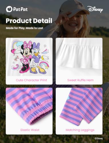 Image of Disney Toddler Girls Clothes Long Sleeve Shirt Leggings 2pcs Outfits Set | Officially Licensed丨Toddler Disney Outfit丨2-Piece Set丨Soft Feel丨Comfy Fit丨Bright Colors丨Lightweight丨Gift-Ready