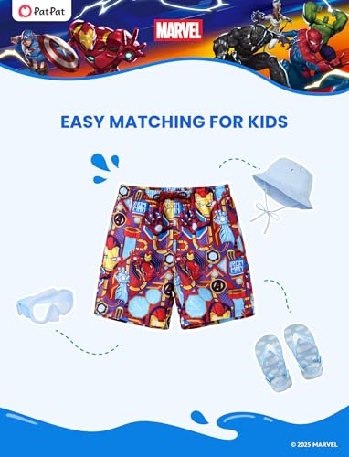 Image of Disney Stitch Spiderman Cars Winnie Toy Story Boy Swim Trunks UPF 50+Swim Shorts Compression Liner & Quick-Dry &Pockets 2-13Y