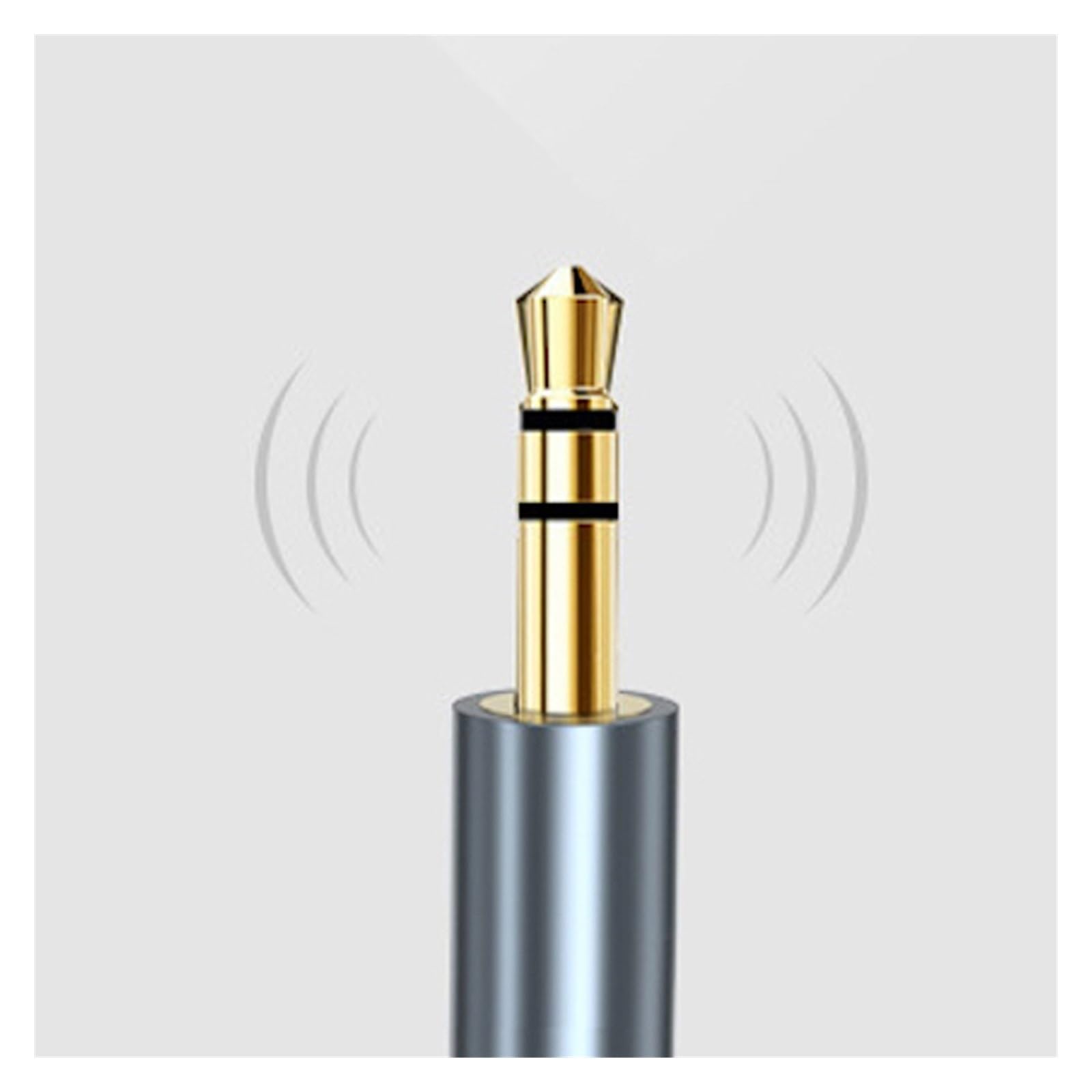 Kabel Audio Do Gitary Gitarowy kabel audio 3,5 mm do 6,5 mm Męski na męski 6,35 Duży dwurdzeniowy przedłużacz z adapterem (Size : 2M)